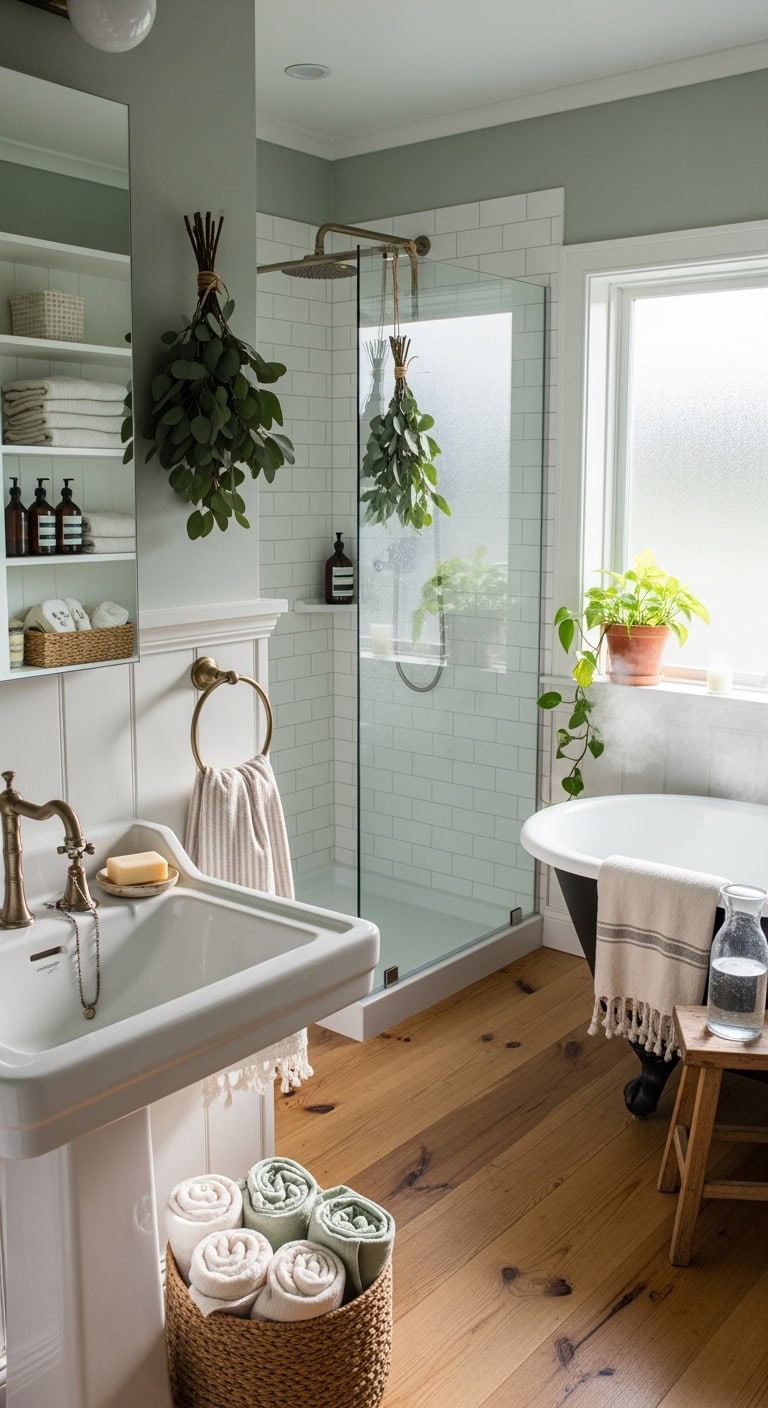 mounted eucalyptus for spa like shower