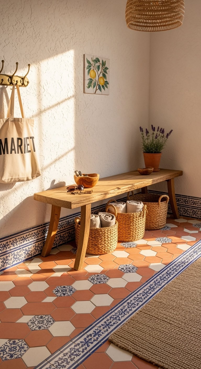 warm vibrant mediterranean tile pattern
