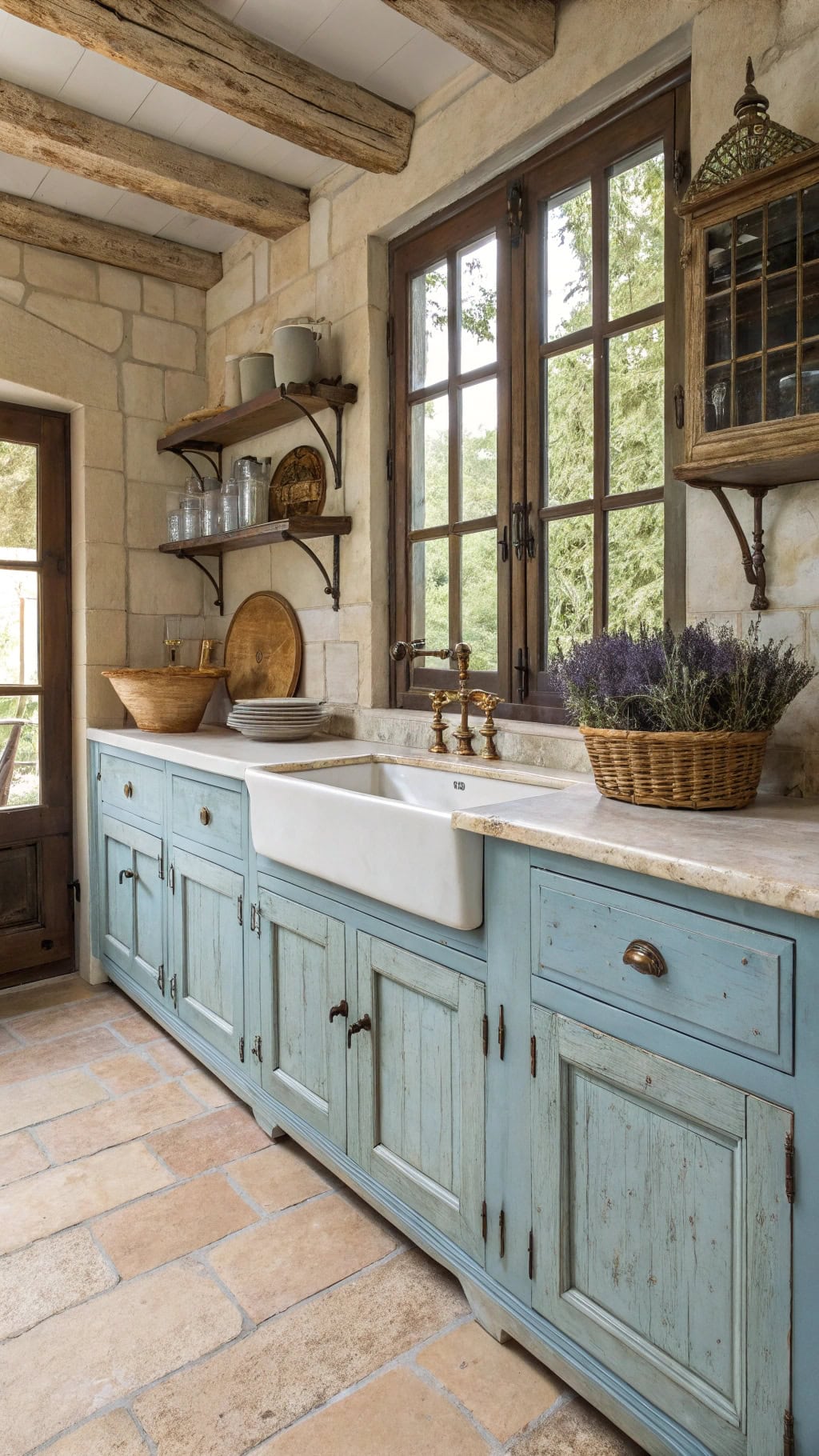 weathered blue paint techniques