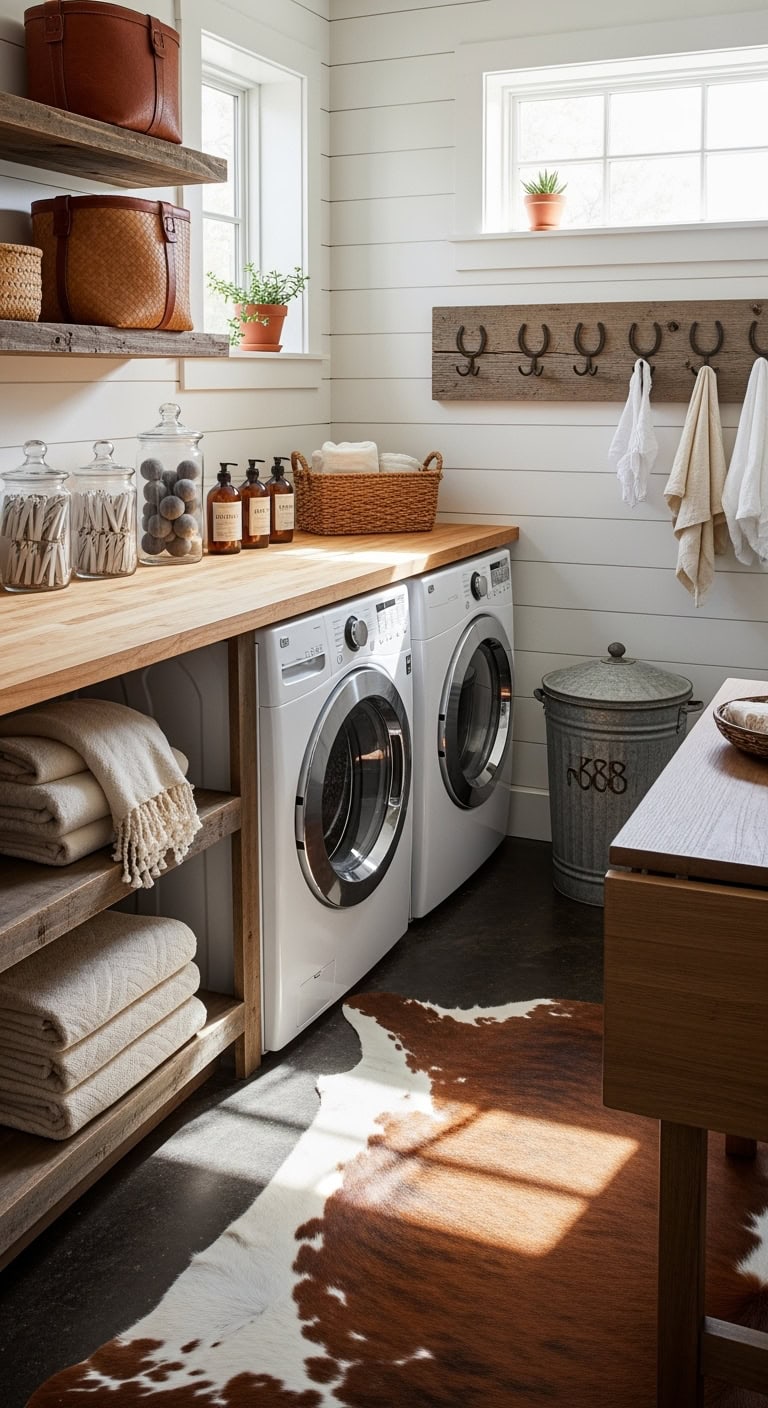 ranch inspired laundry accents