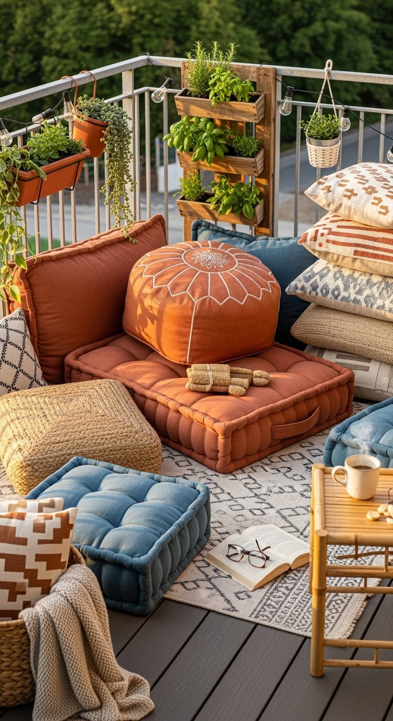 versatile boho chic floor cushion seating