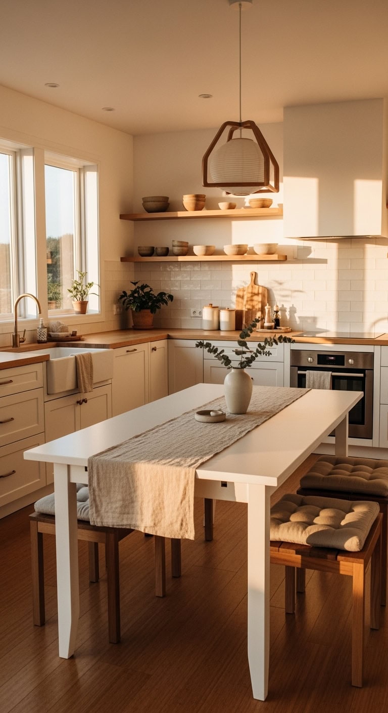 zen inspired minimalist dining