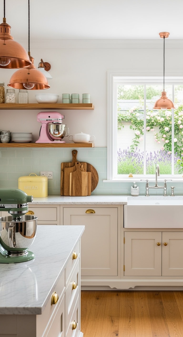 pastel retro tech savvy kitchen mixer