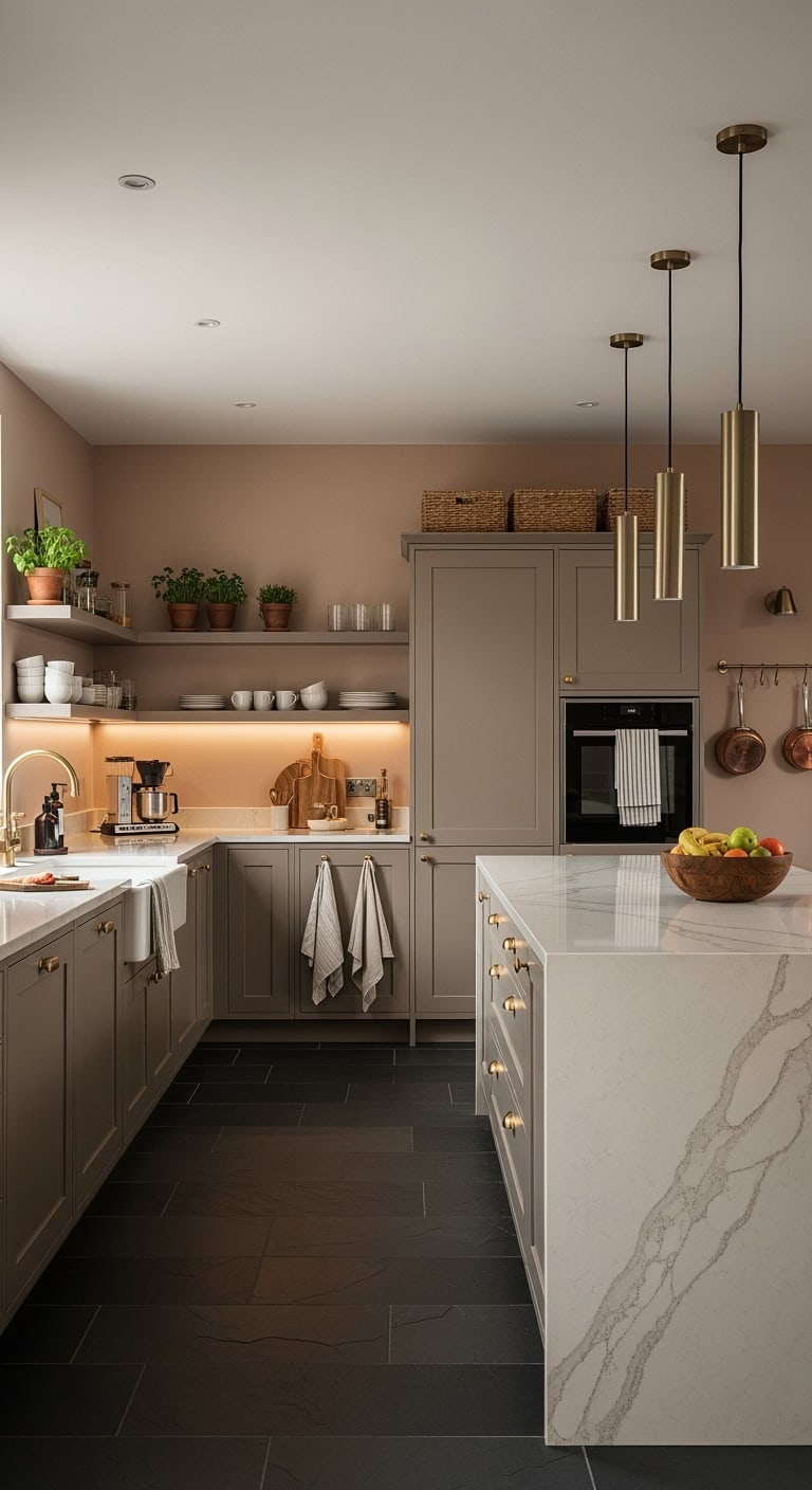 contemporary clay kitchen design