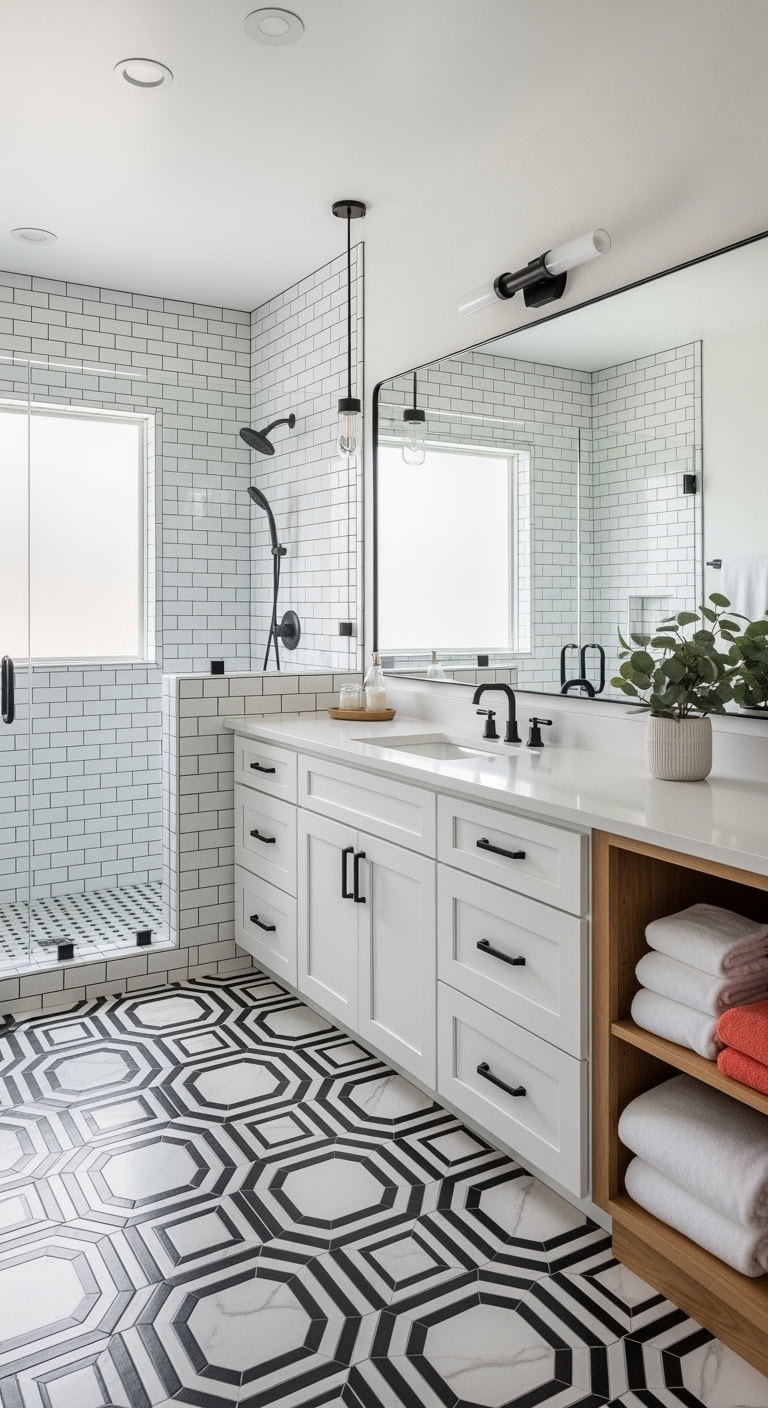 dramatic graphic high contrast geometric patterns