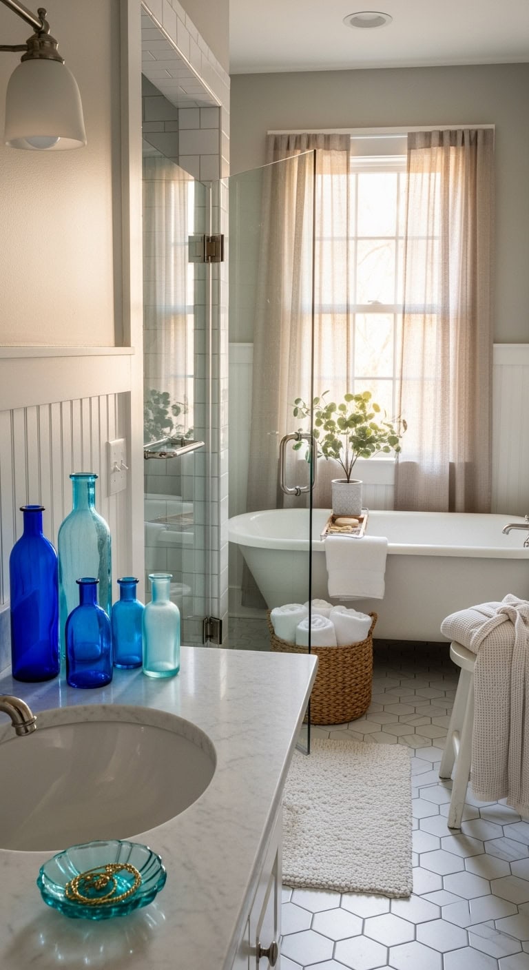 blue glass vintage symphony