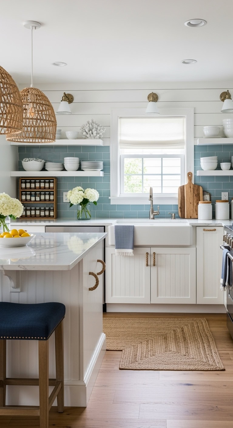coastal white kitchen dreams