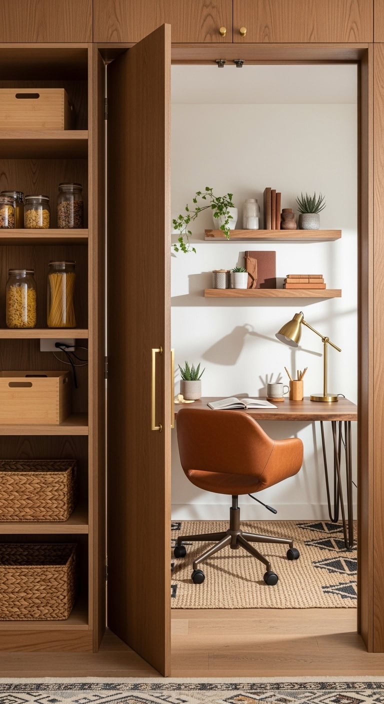 seamless pivot door to hidden office