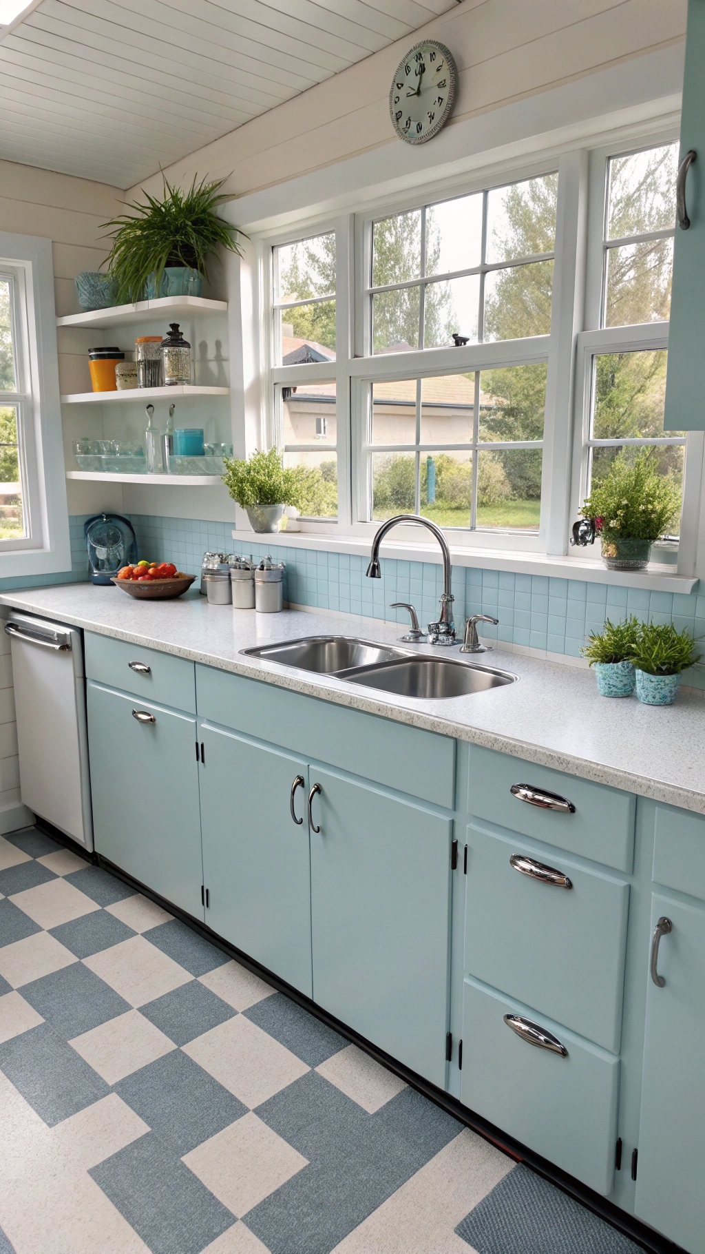 vintage charm with contrast