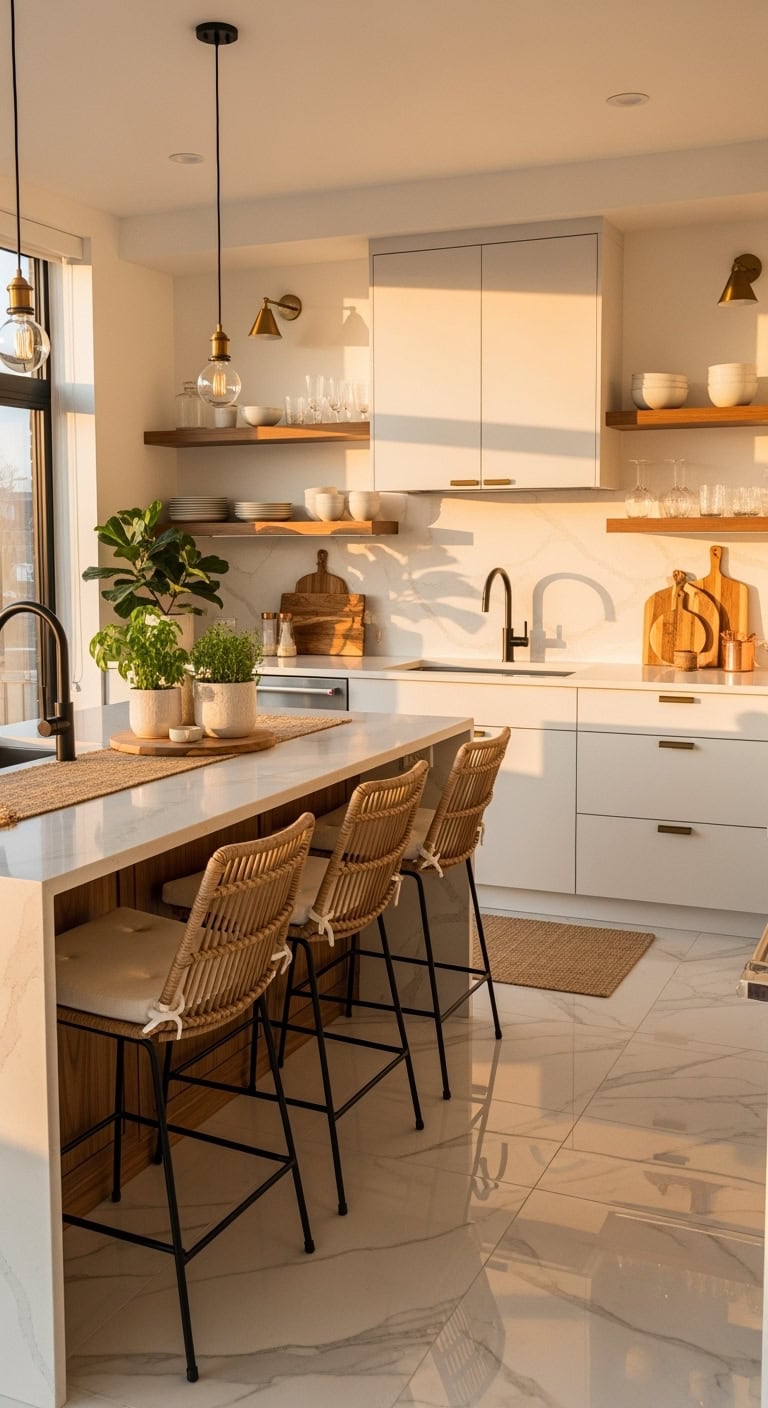 modern white kitchen vibes