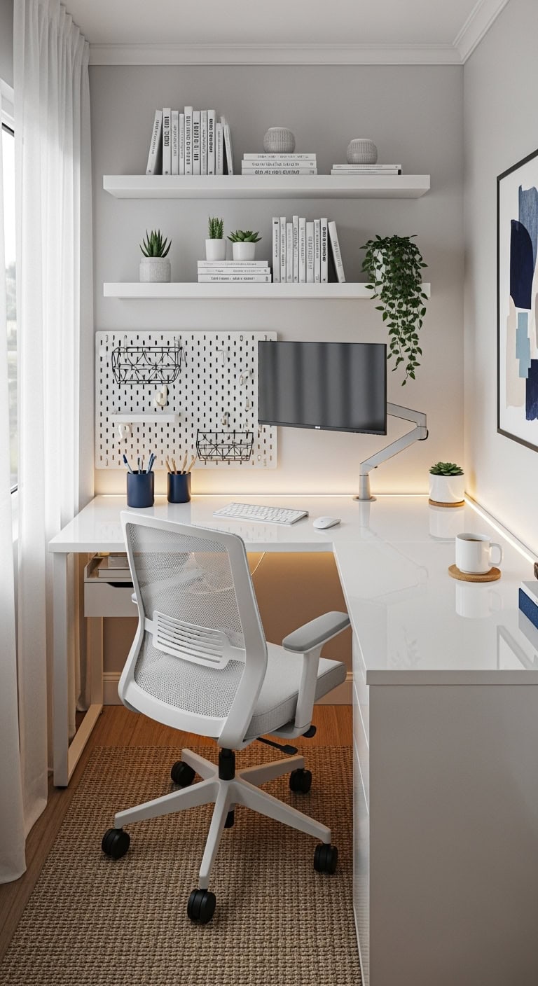 cozy minimalist corner workspace inspiration