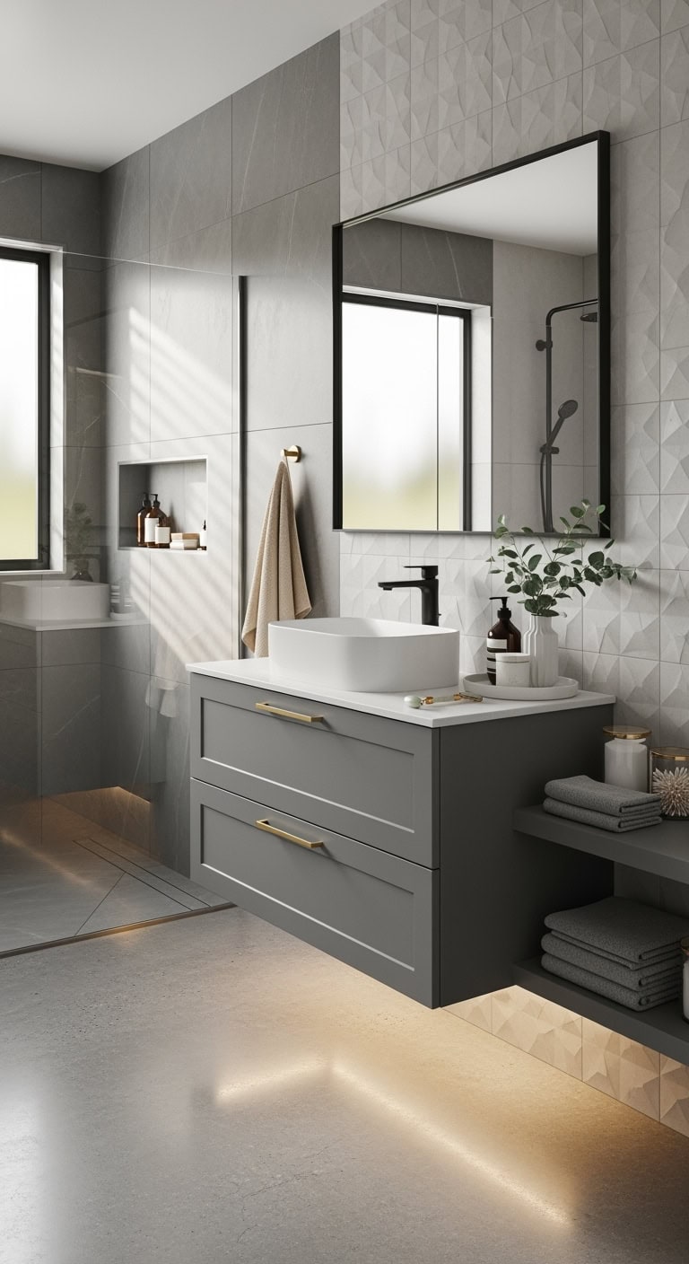 sophisticated sleek storage savvy floating vanity