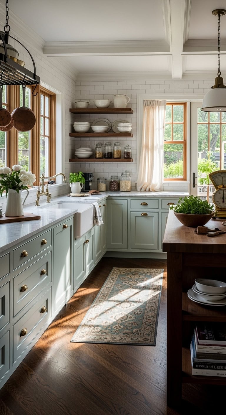 mint vintage kitchen charm