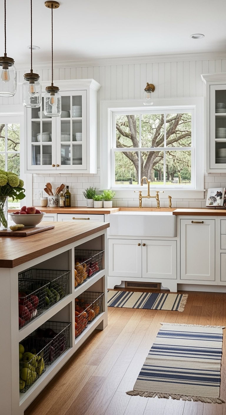 southern farmhouse coastal kitchen