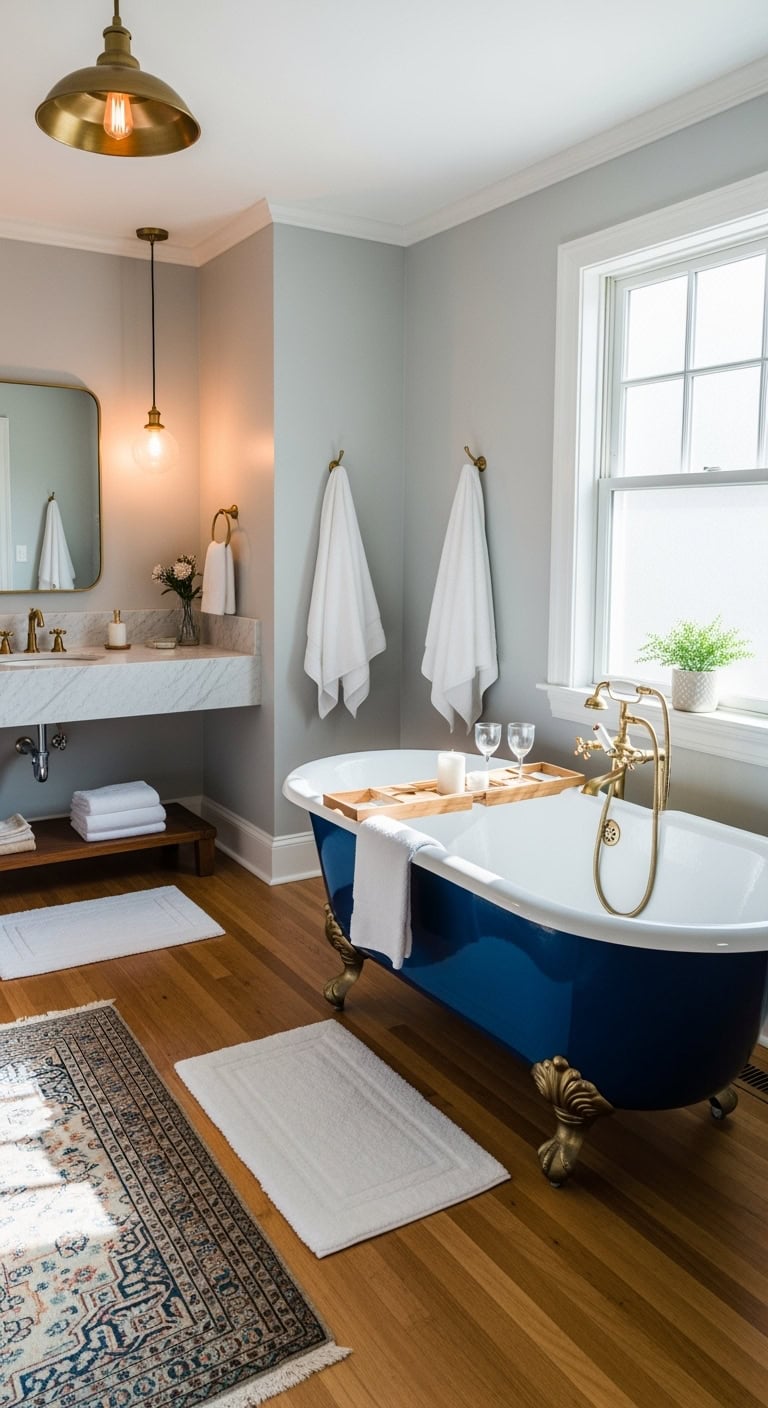 elegant luxurious eye catching bathroom statement piece