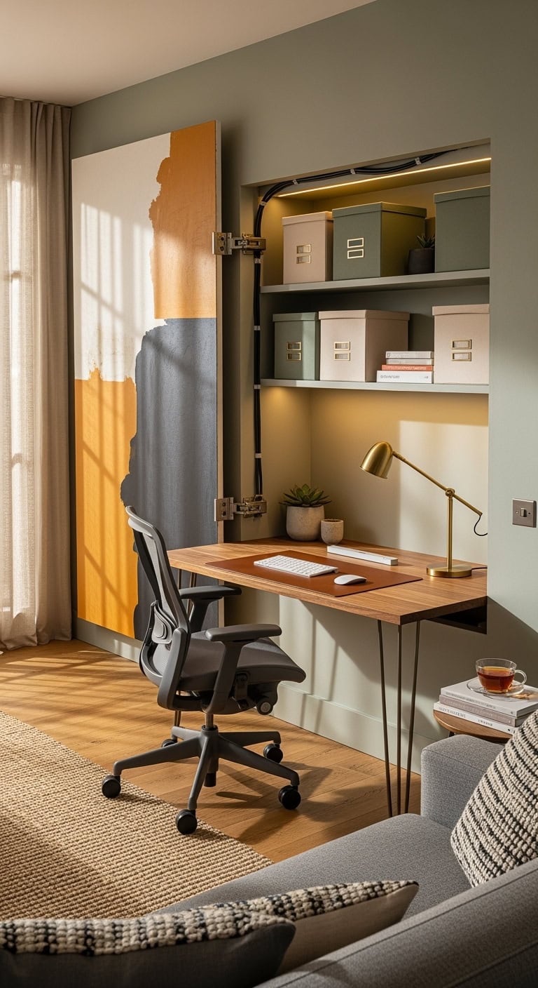 stealth workspace behind artful disguise