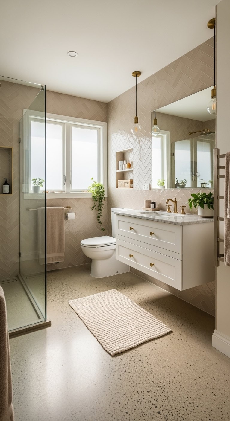 serene sophisticated timeless bathroom oasis