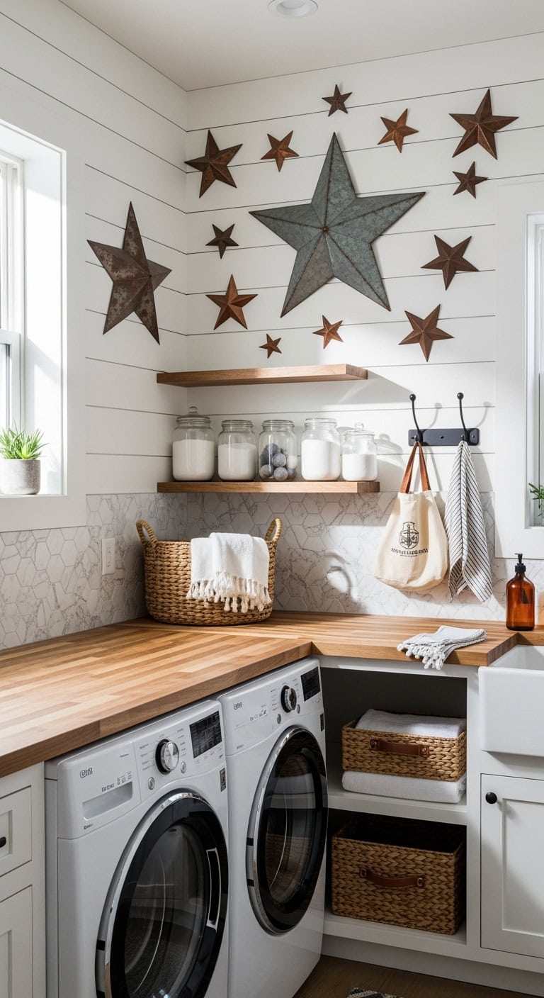 rustic western decorative metal stars