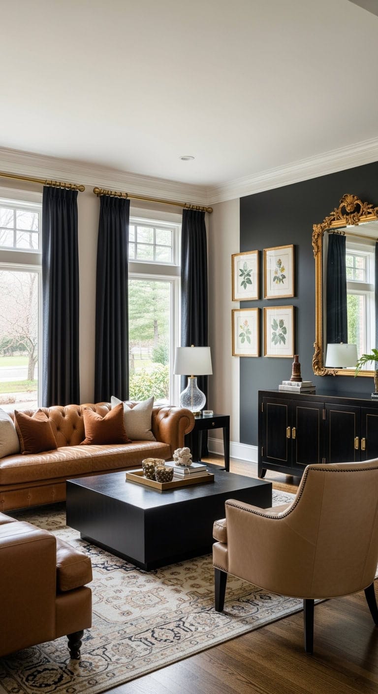 tufted tan leather elegance