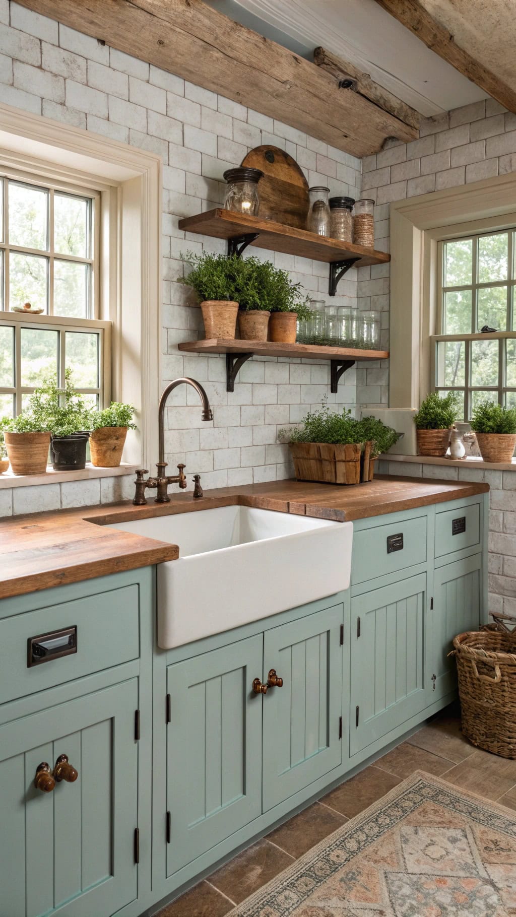 chic farmhouse kitchen aesthetic