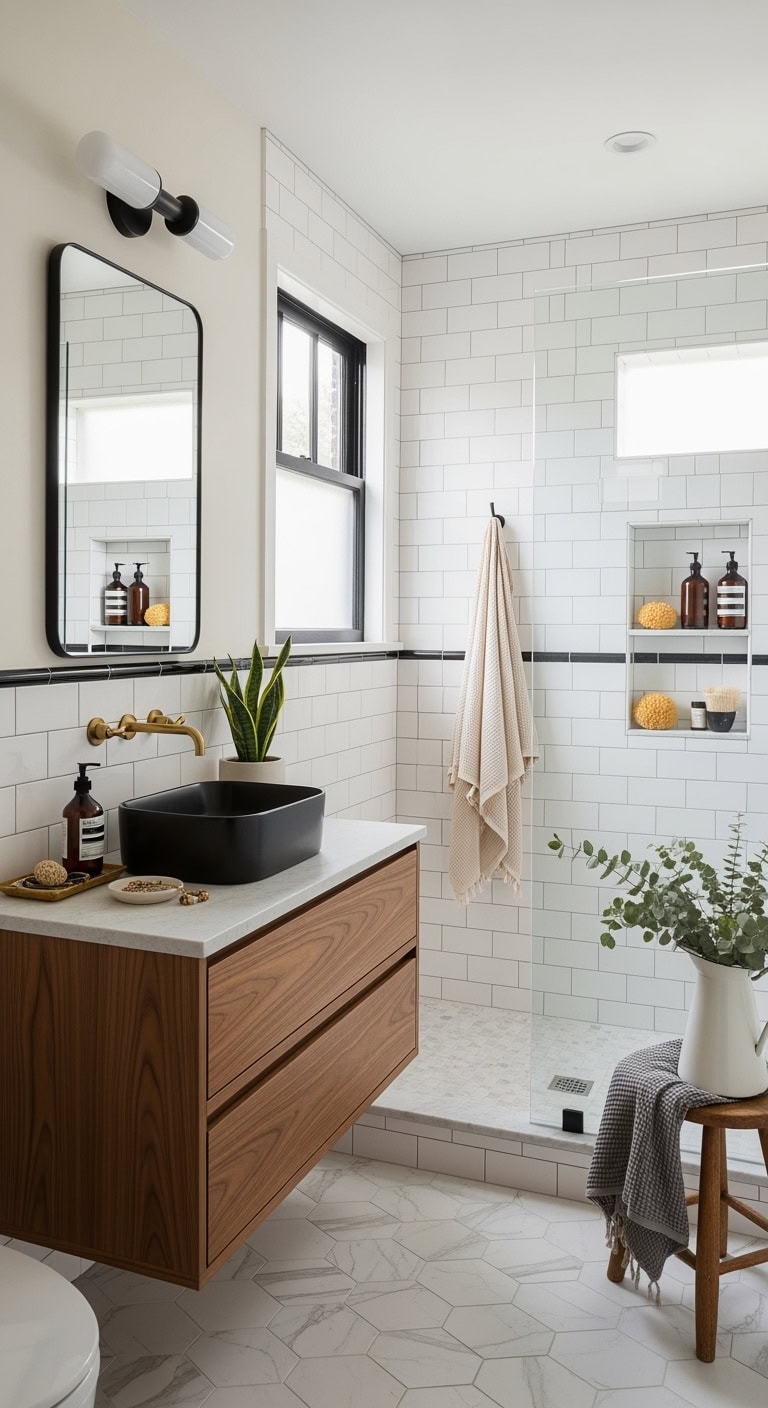 dramatic elegant grout accent lines