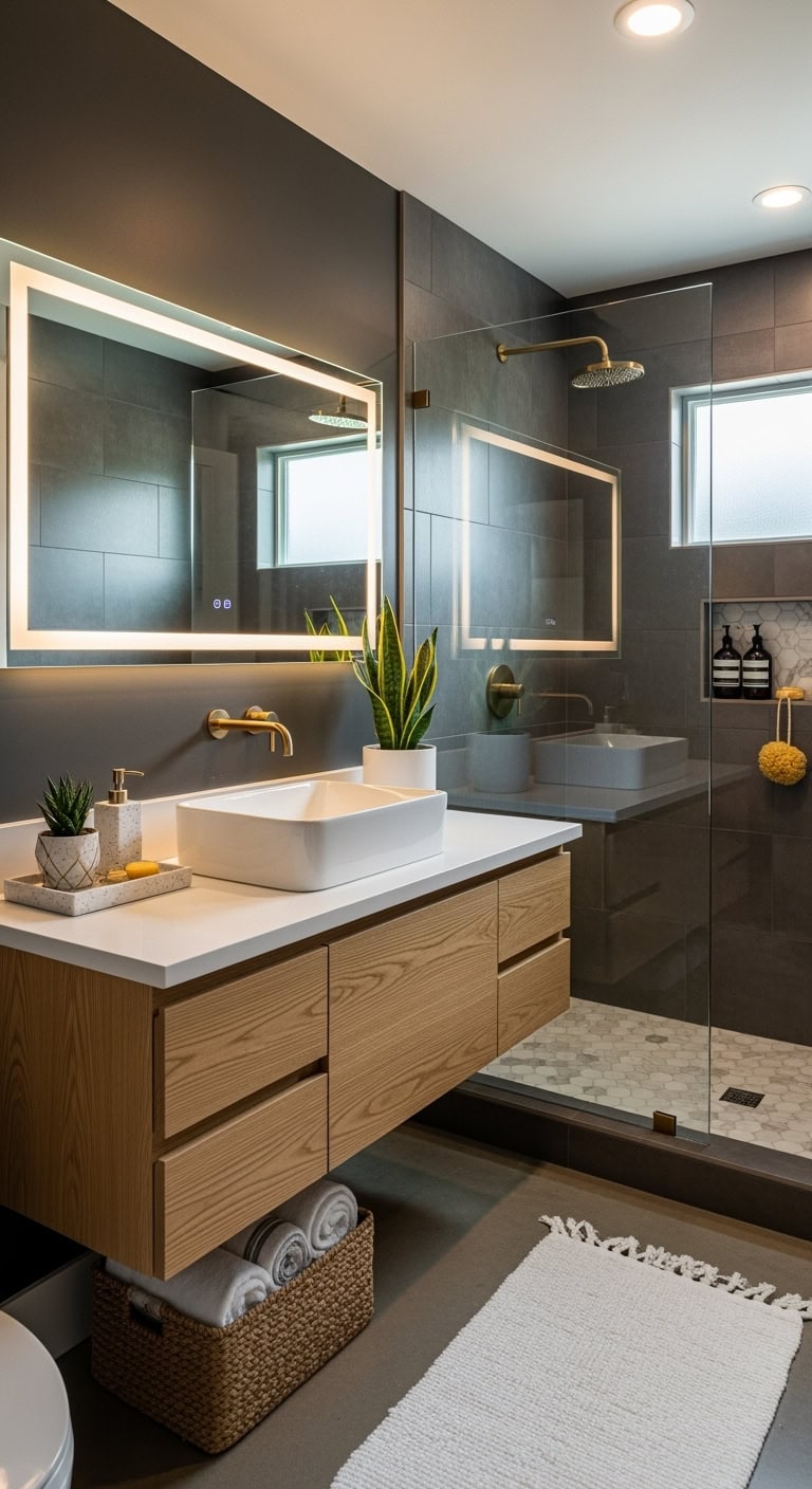 moody sophisticated bathroom sanctuary