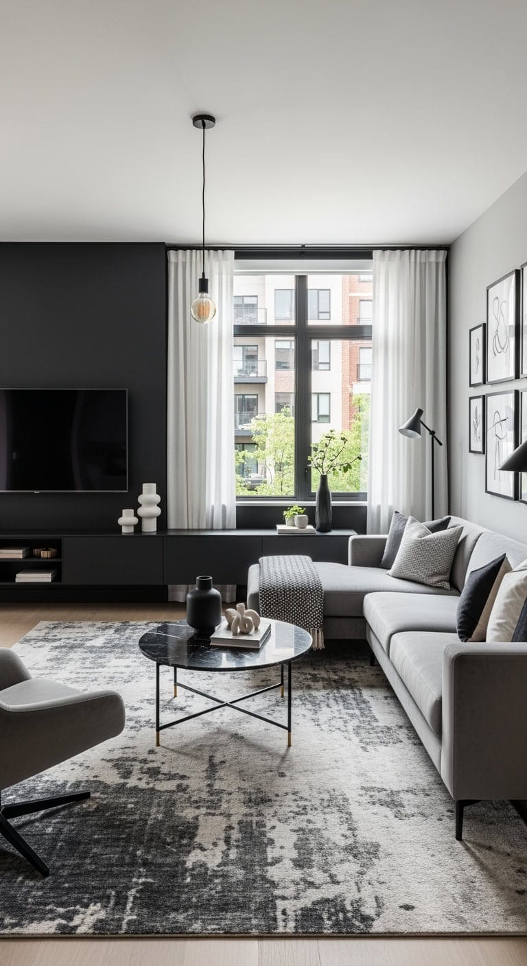 black feature grey elegance