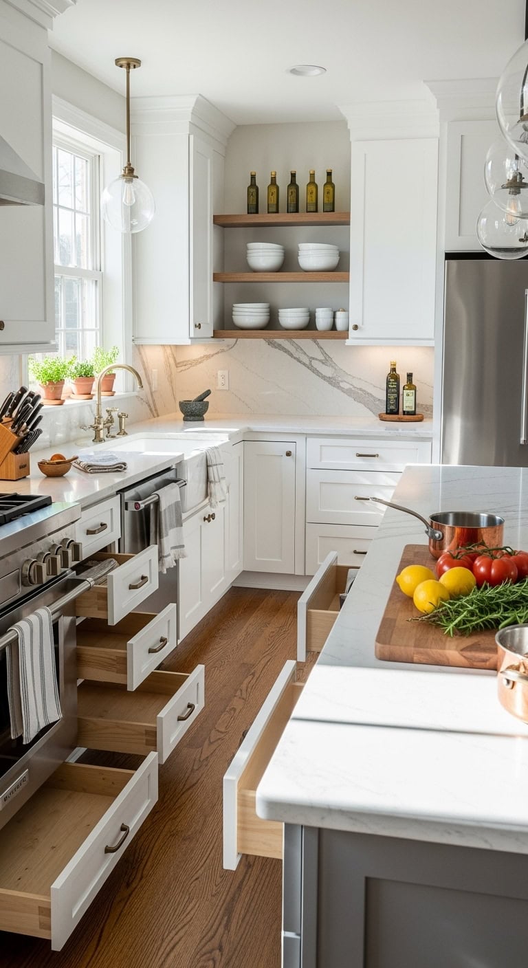 quiet gentle durable drawer closure