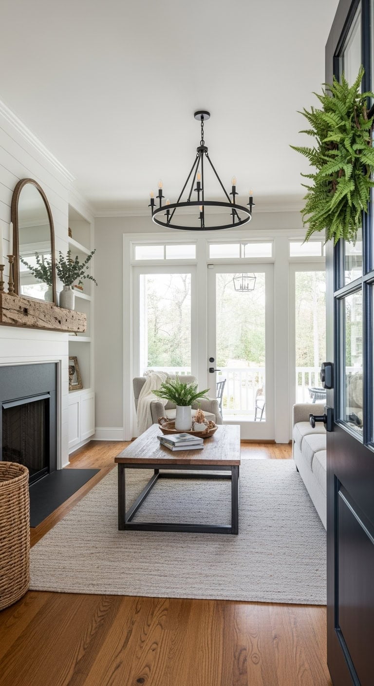 reclaimed wood black accents