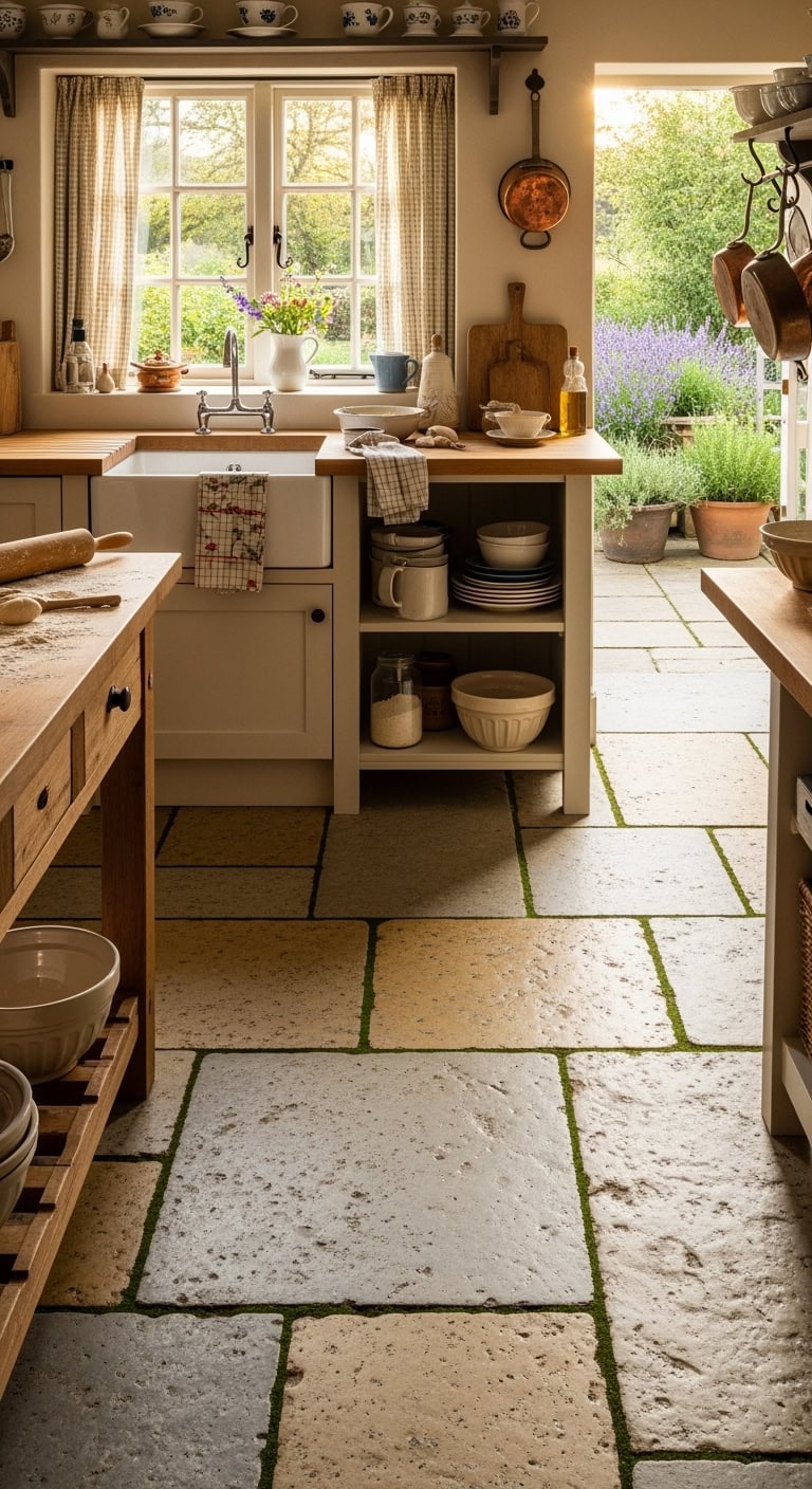 rustic charming timeless cottage stone floors