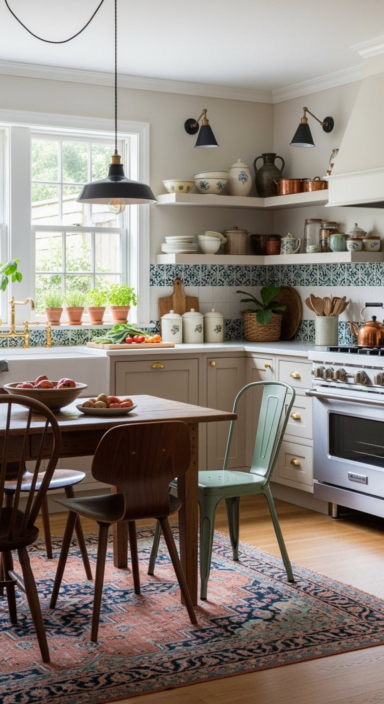 eclectic sand kitchen design