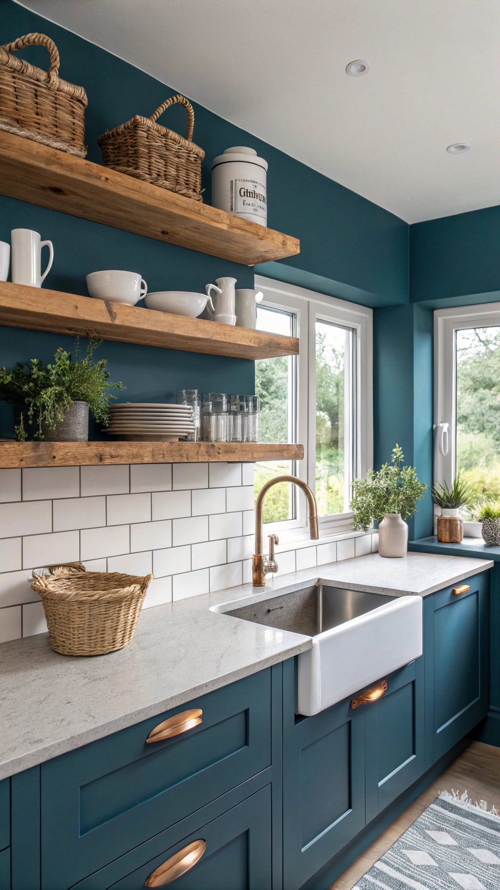 artistic floating shelf display