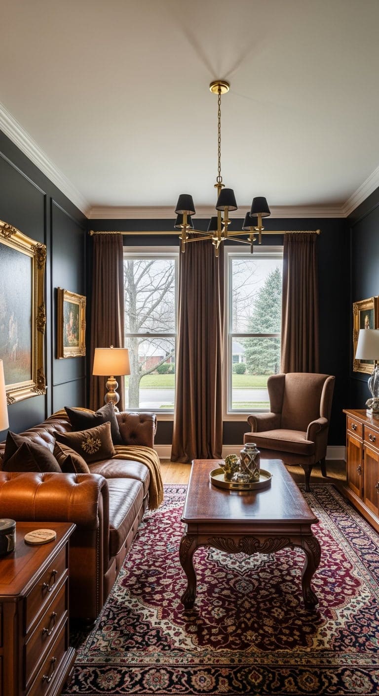 mahogany furniture matte black