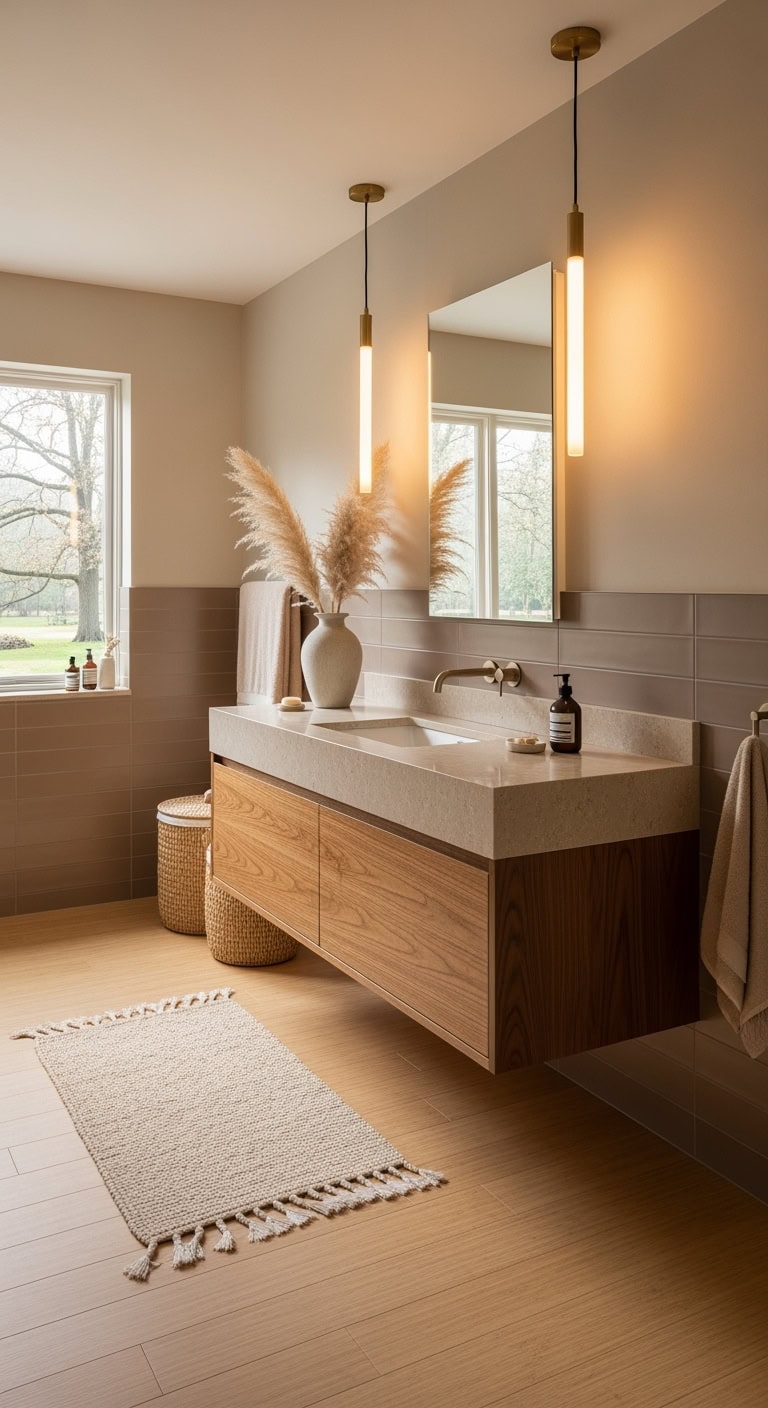 matte mocha tranquil bathroom sanctuary
