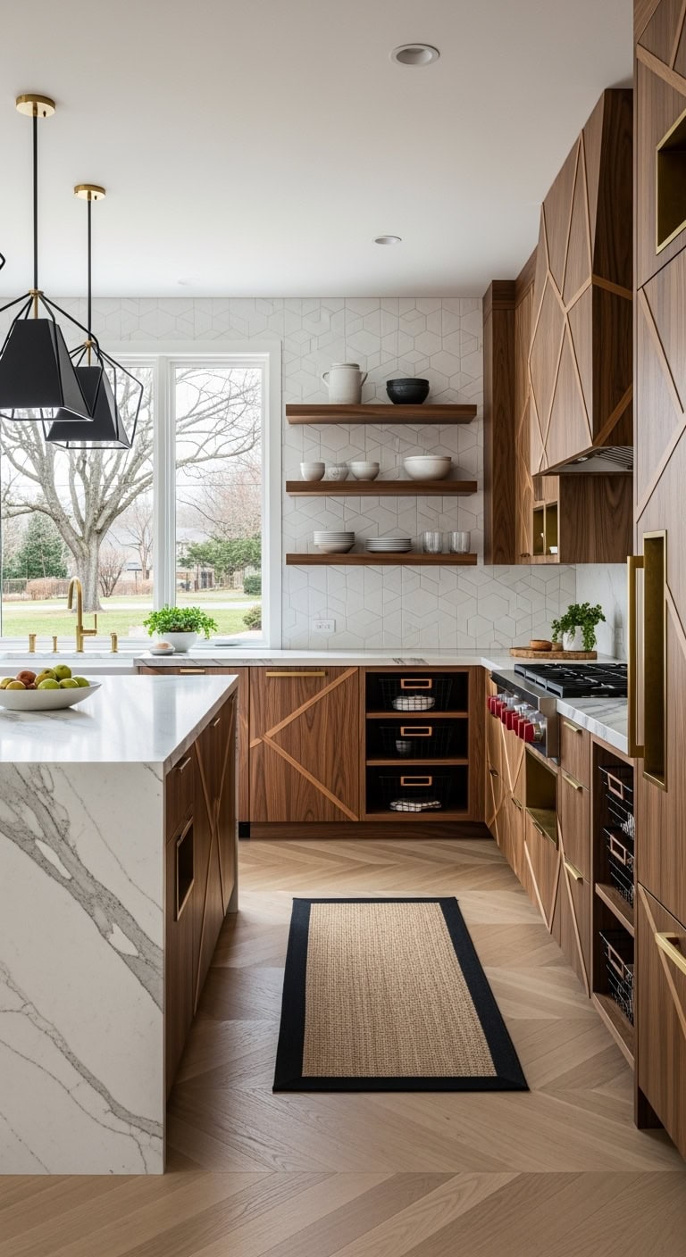 angular walnut grain elegance