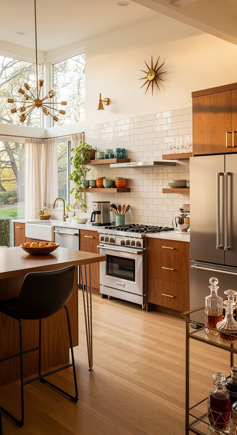 midcentury modern kitchen elegance