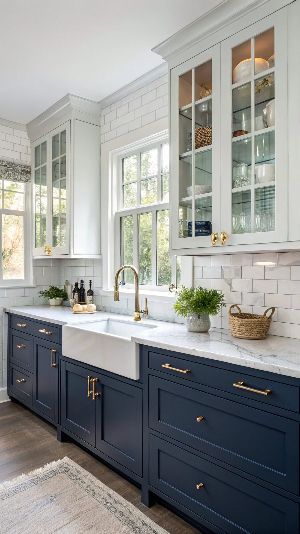 versatile navy blue cabinets
