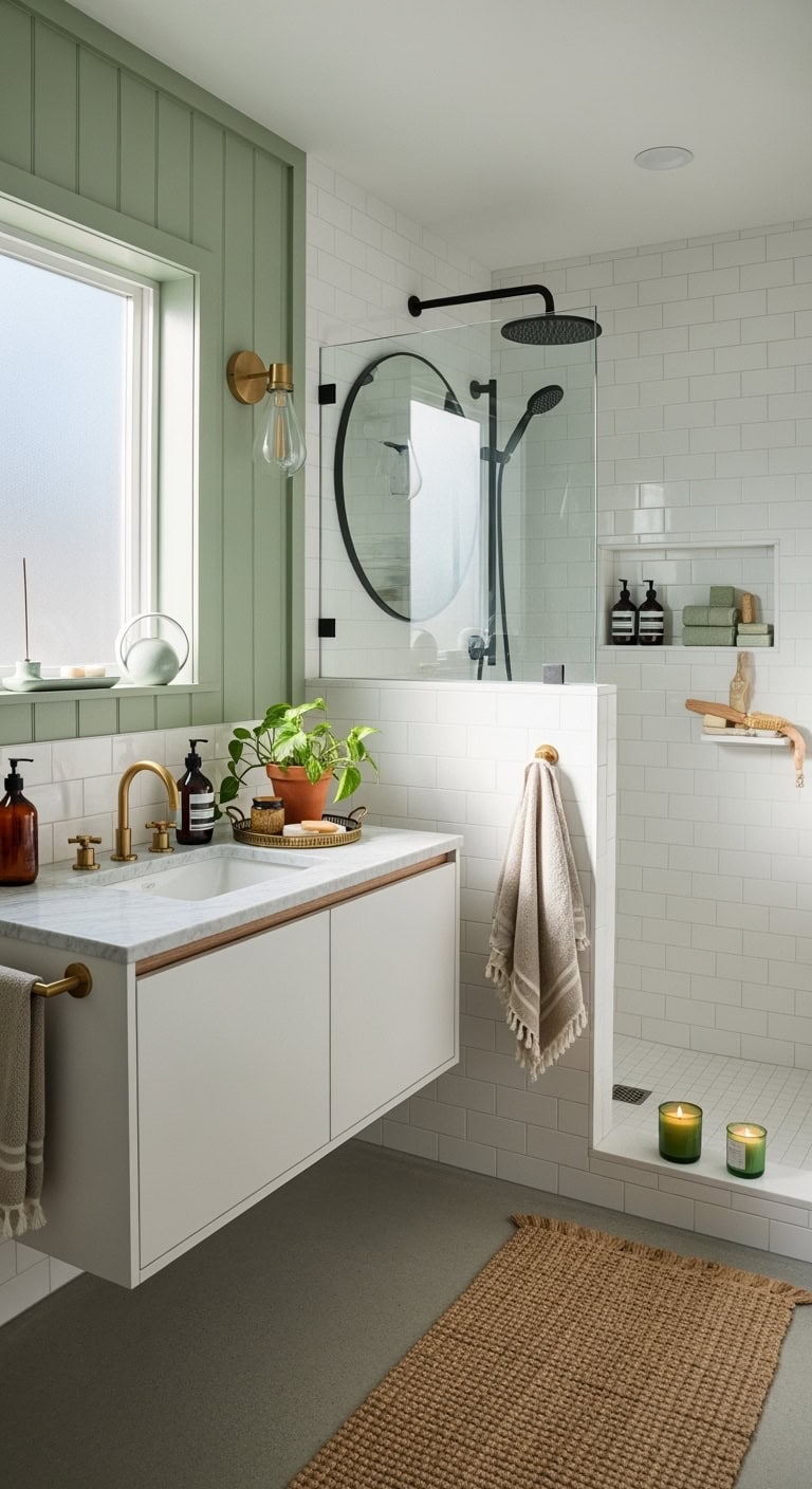 soothing sophisticated sage wall treatments