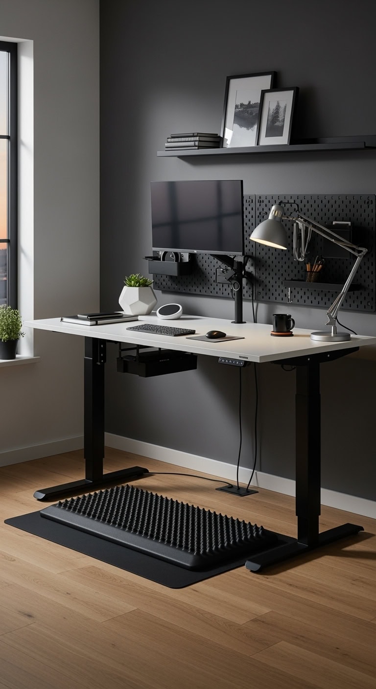 sleek monochrome ergonomic productivity boosting