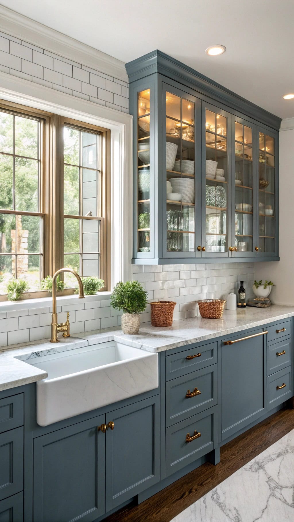 showstopper slate blue cabinets