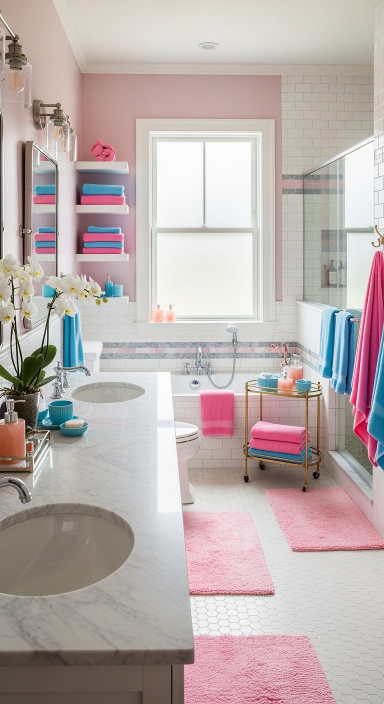 soft pastel towel color harmony