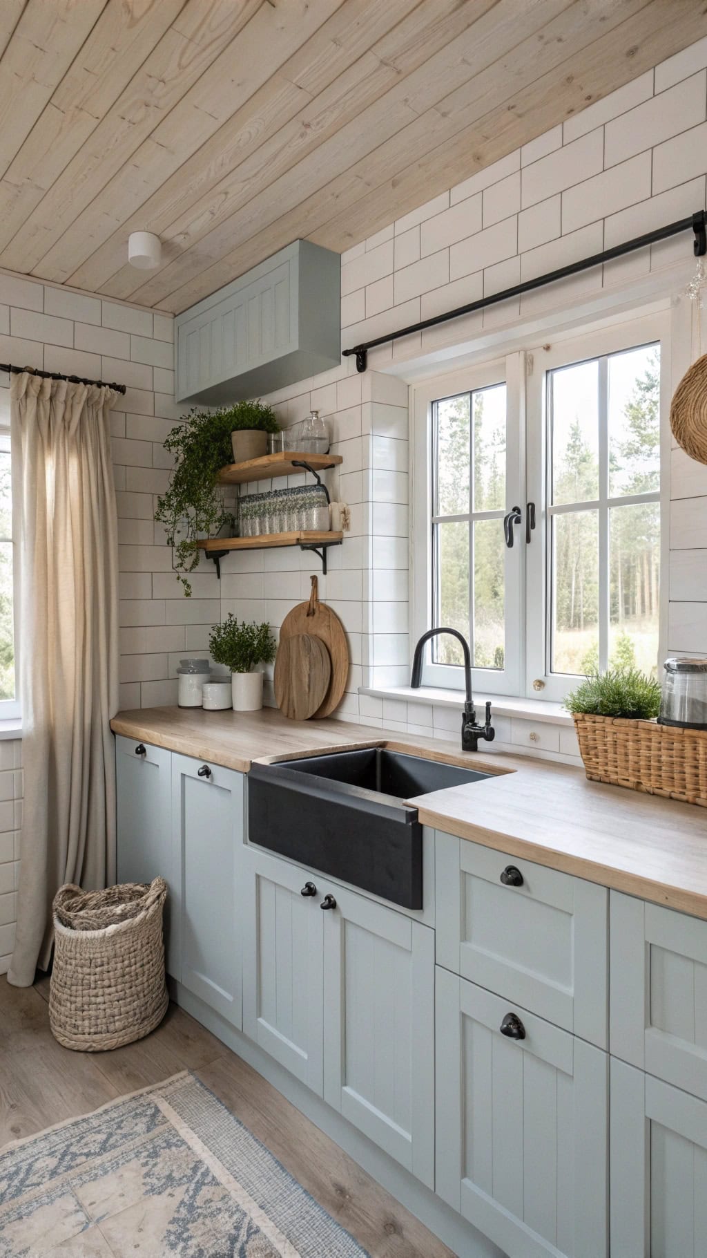 scandinavian blue gray kitchen aesthetics