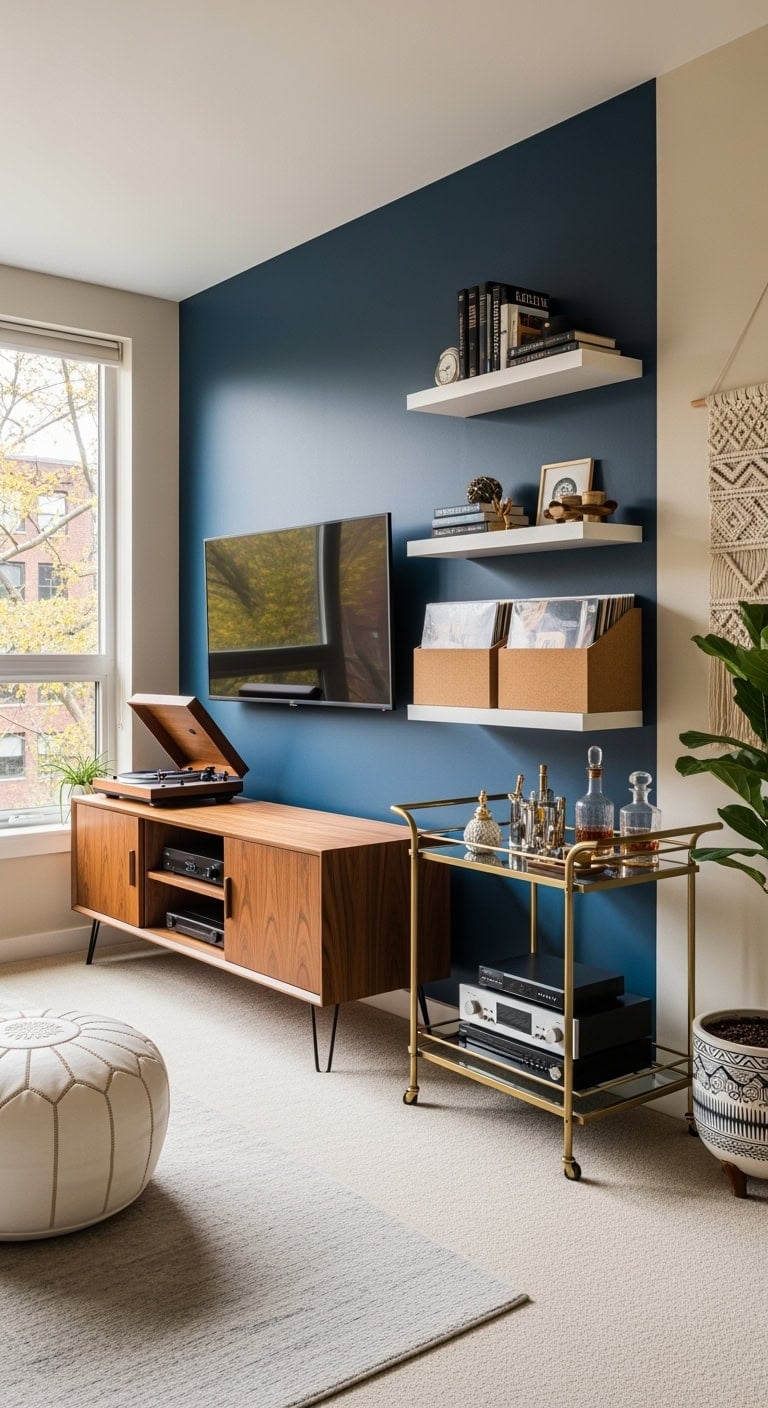 vintage turntable modern media