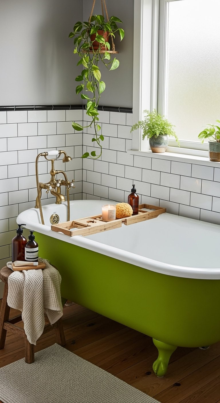 vibrant vintage glam bathing experience