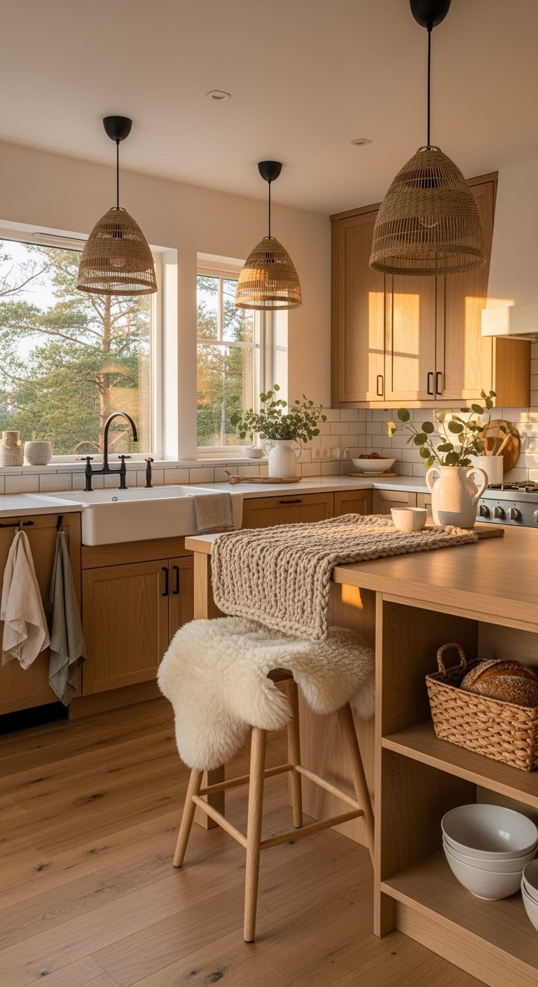 scandinavian cozy kitchen aesthetics