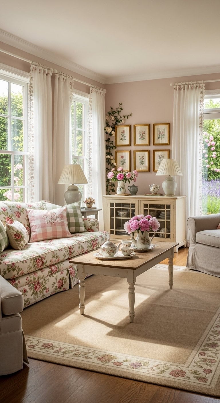 vintage floral cottage aesthetic