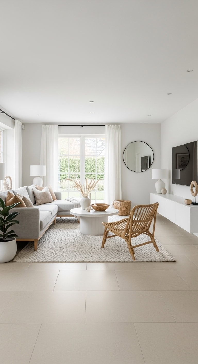 scandinavian minimalist neutral living