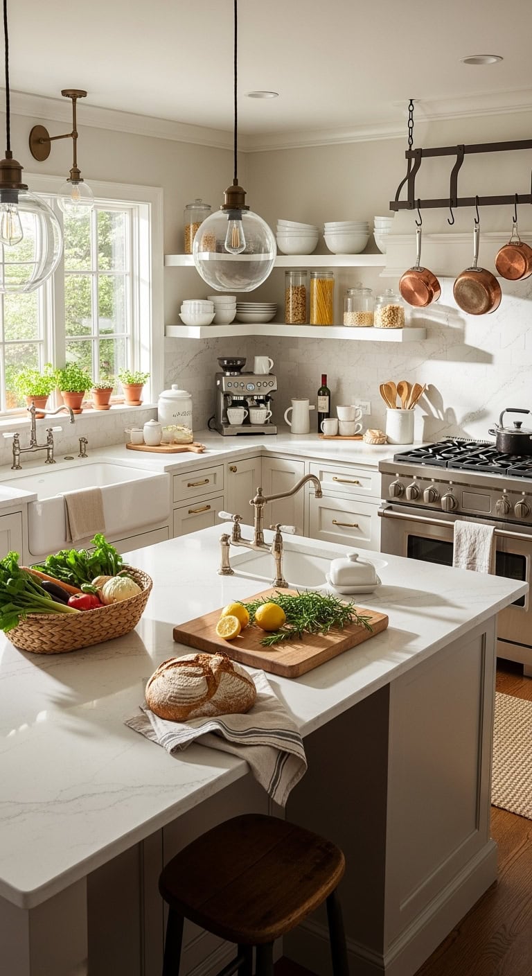 luxurious creamy countertop design ideas