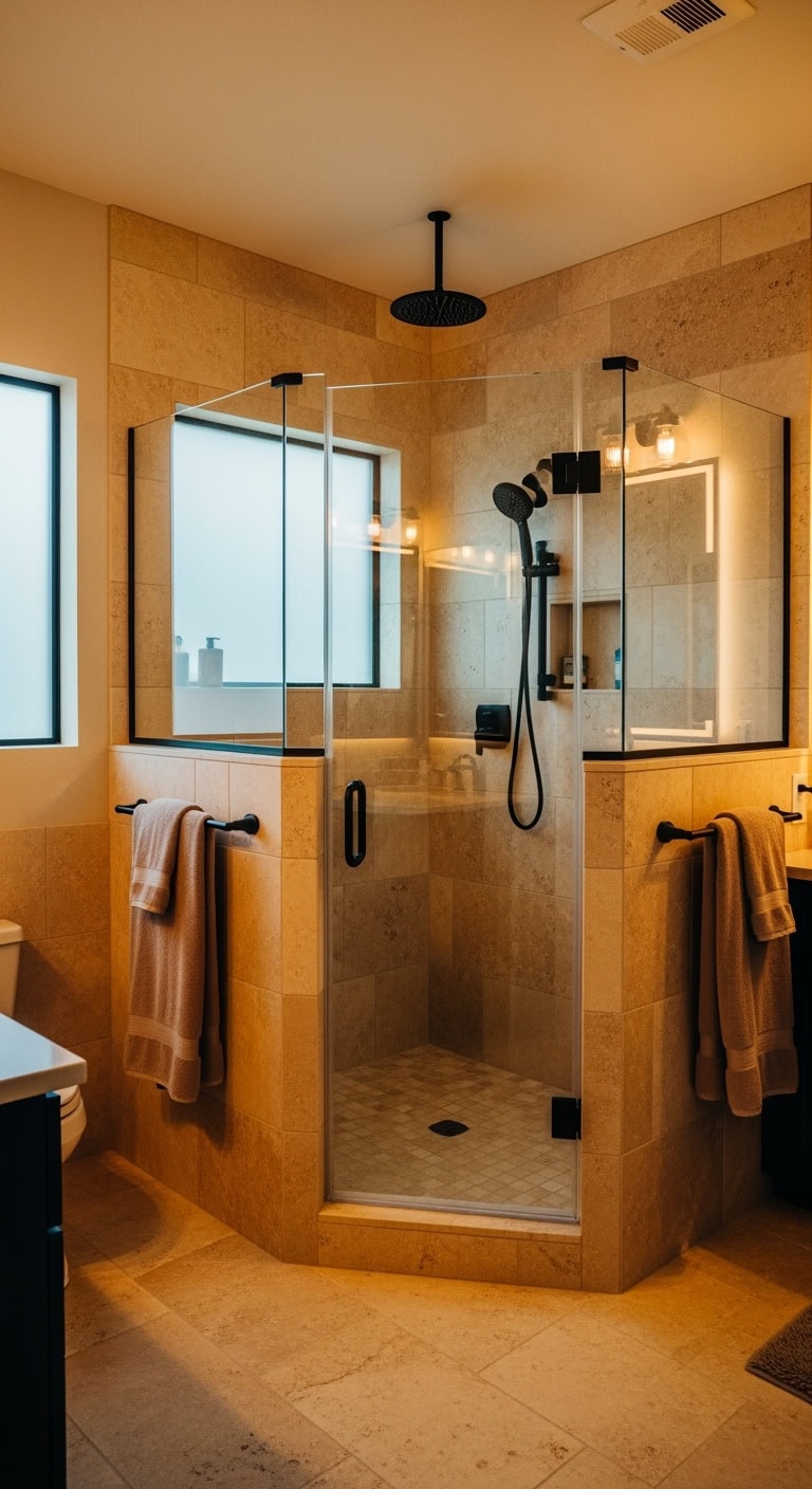 timeless dramatic chic bathroom centerpiece