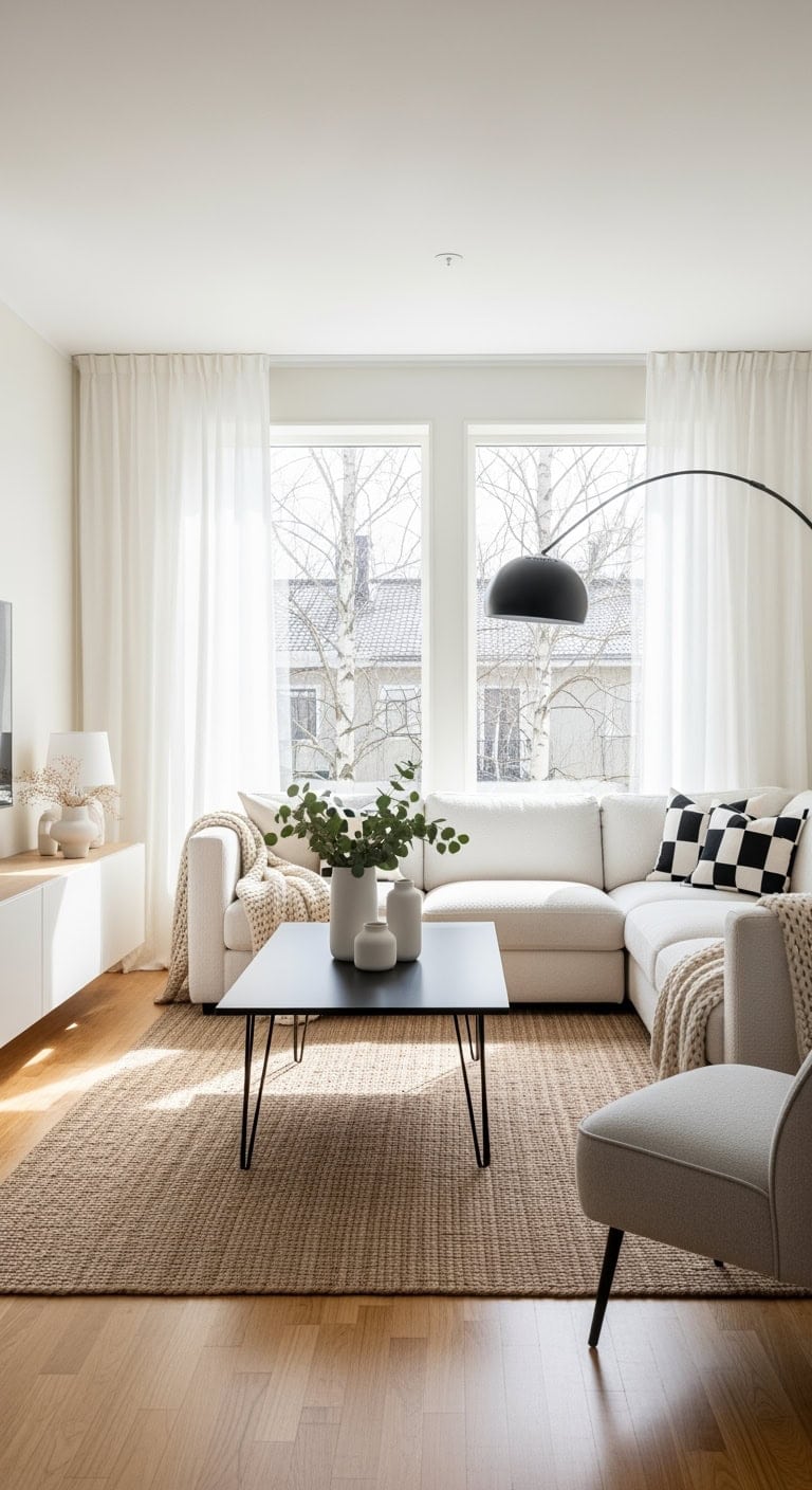 scandinavian minimalist black and white
